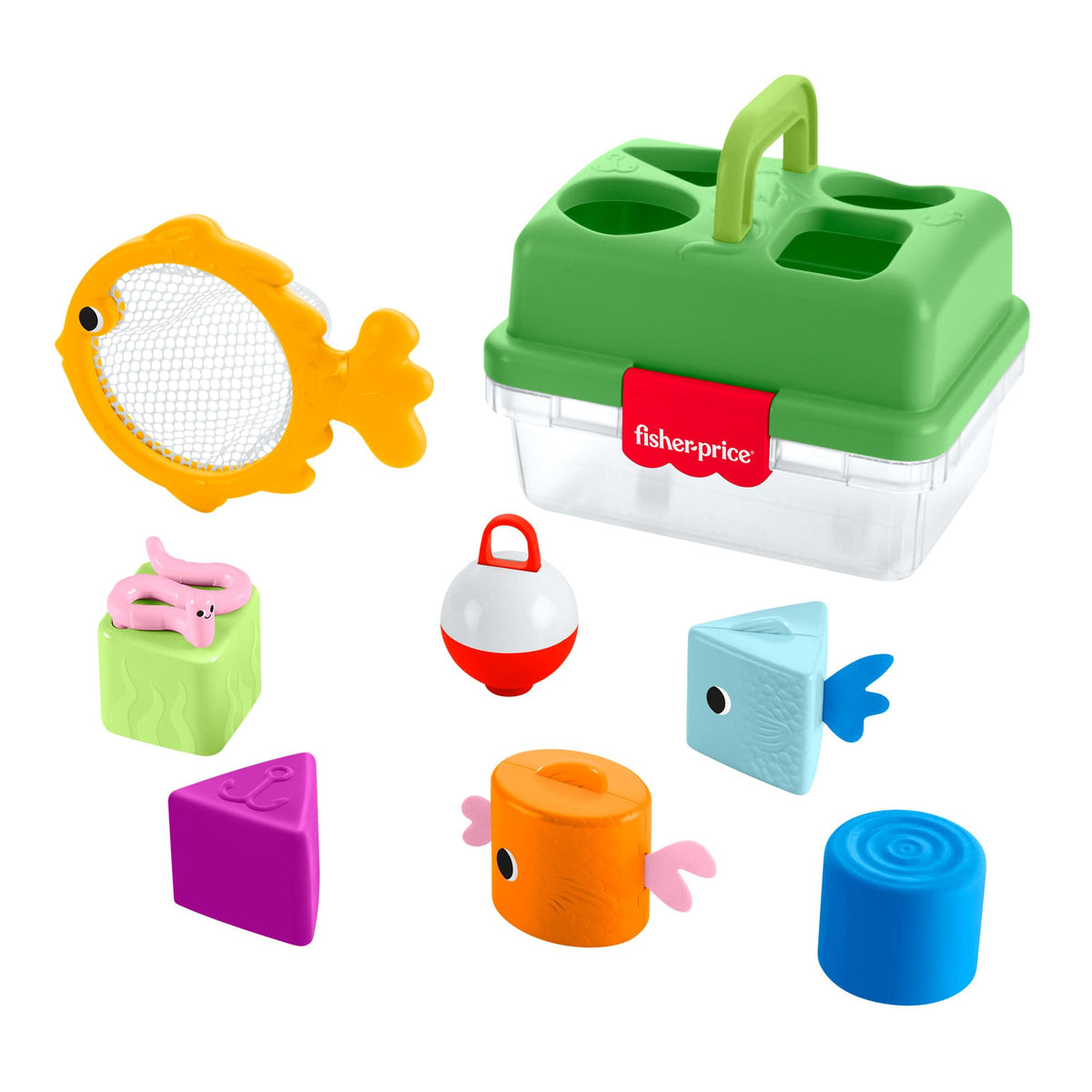 Fisher-Price Sortier- und Aufbewahrungsbox Friendship Forest – Lernspielzeug ab 6 Monate mit Stapelblöcken