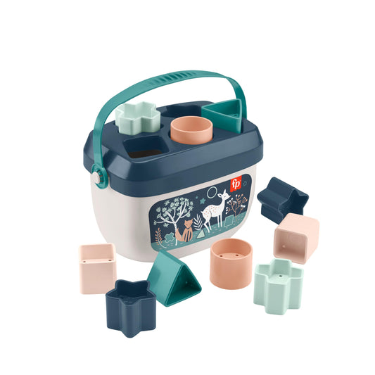 Fisher-Price Baby's First Bausteine Set – 10 Steckbausteine mit Eimer, Lernspielzeug ab 6 Monate