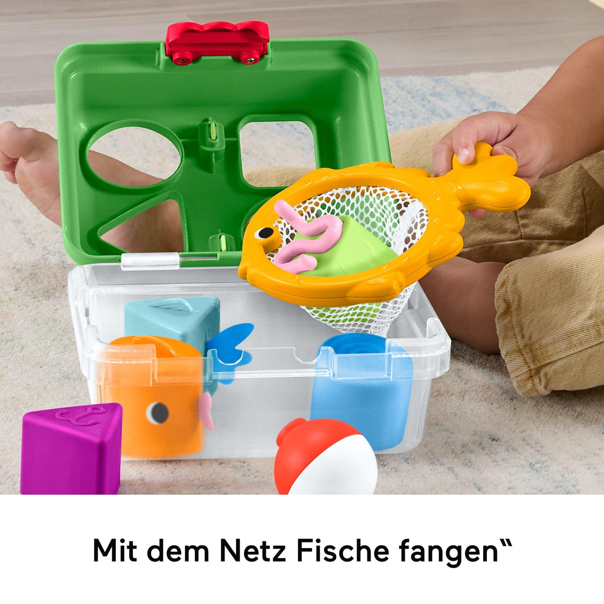 Fisher-Price Sortier- und Aufbewahrungsbox Friendship Forest – Lernspielzeug ab 6 Monate mit Stapelblöcken